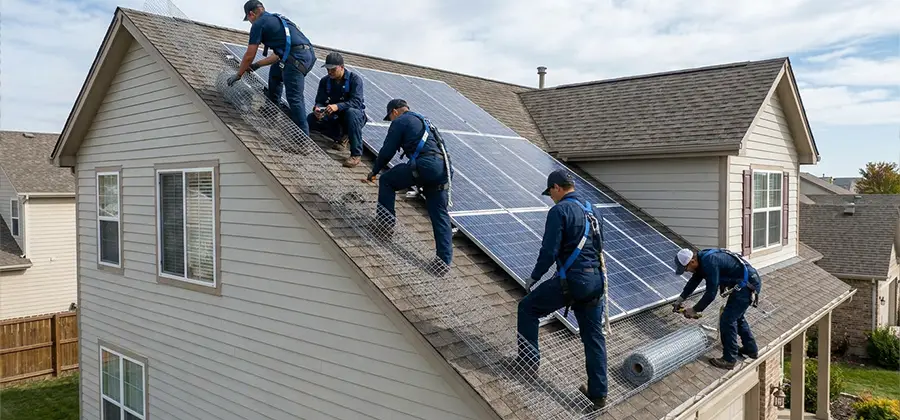 Pigeon Wire for Solar Panels in Redan